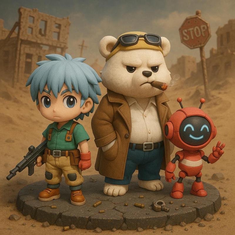 Bullet/Bullet Chibi Diorama – Desert Survivor Set