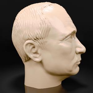 Vladimir Putin Bust: Detailed 3D Sculpture for Display and Collection