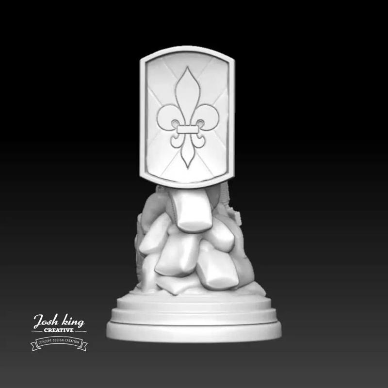 256 Infantry Desktop Monument