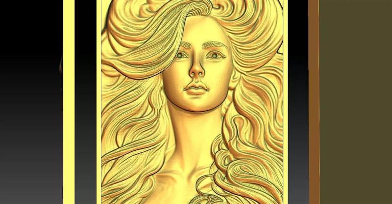 1 girl picture CNC Relief Model