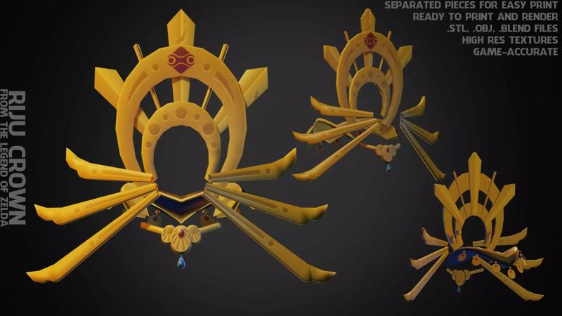 The Legend of Zelda Riju Crown for Cosplay