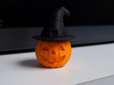 Halloween Kurbis mit Hut