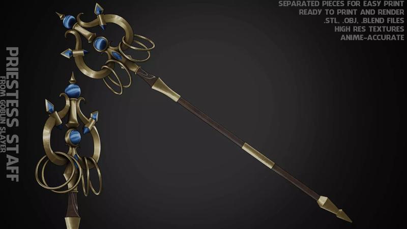 Goblin Slayer Priestess Sounding Staff for Cosplay