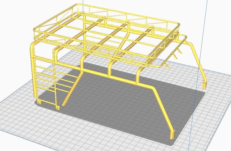 Rc roof rack separate parts