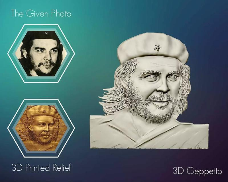 3D Relief sculpture  of Che Guevara