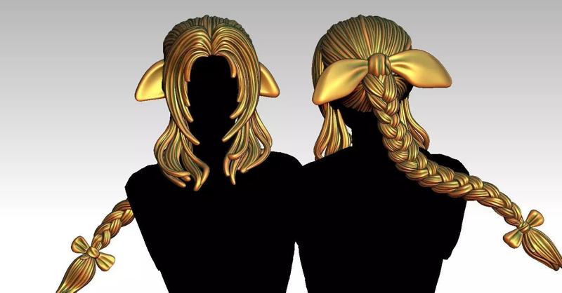 3D Hairstyles for girl V119