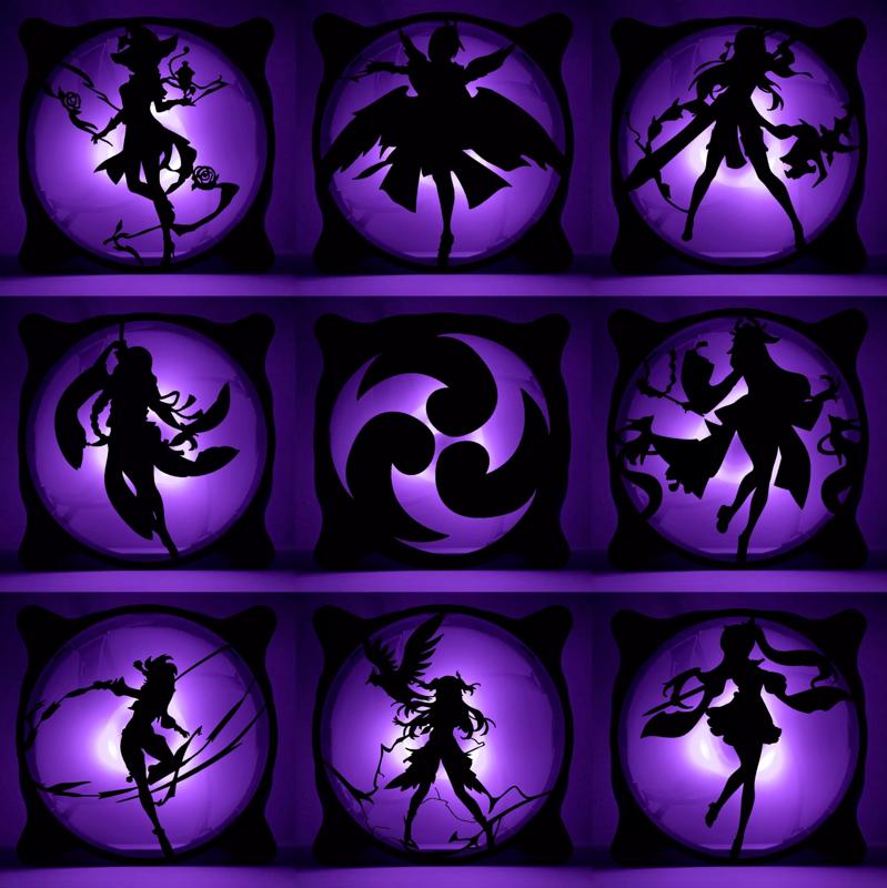 Genshin Impact Characters Electro PC fan cover  3D Model Collection