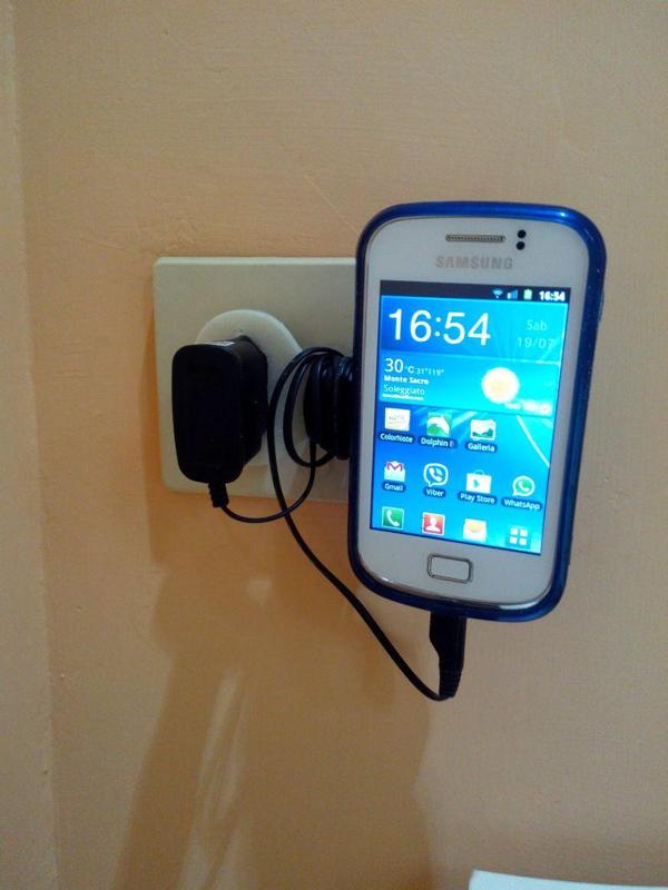 Order by phone and charger