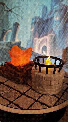 Campfire & Stone Brazier with Tealights – D&D