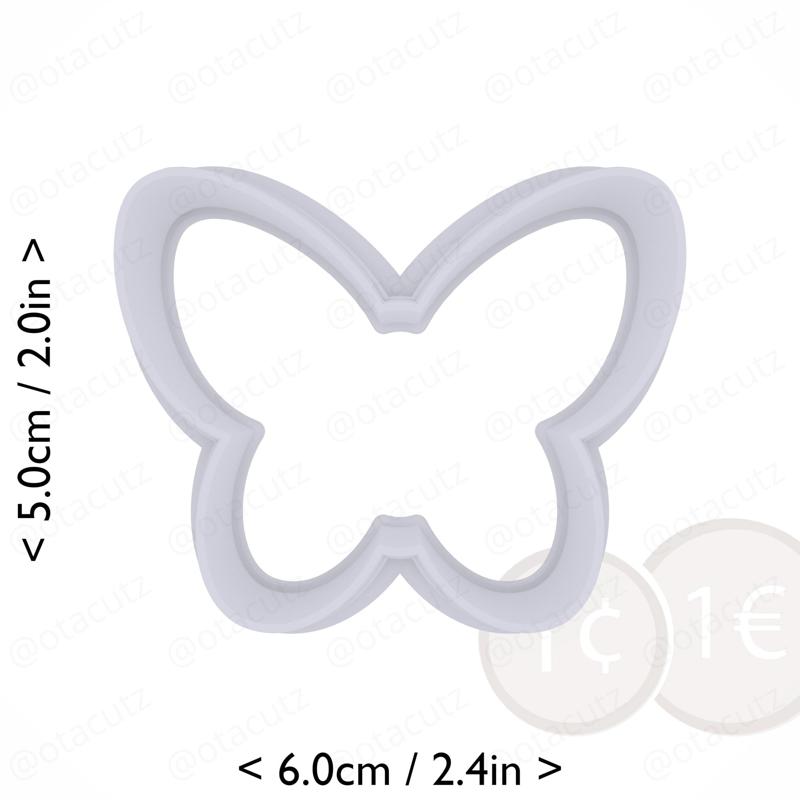 Butterfly Cookie Cutter 2in / 5.1cm