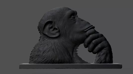 Chimpanzee statue
