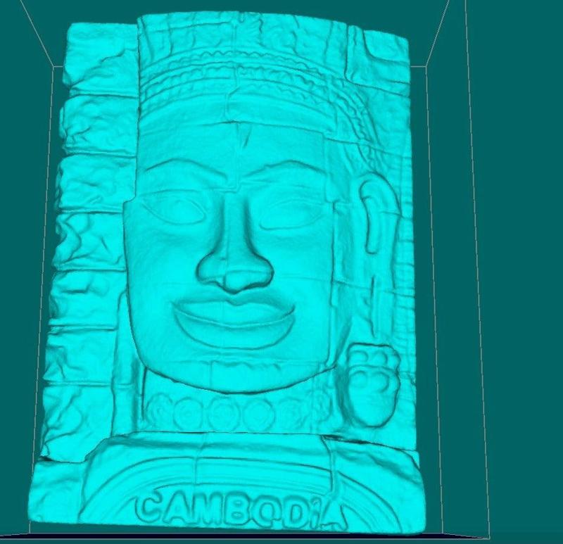 Stone face in Bayon Temple, Angkor Thom, Siem Reap, Cambodia