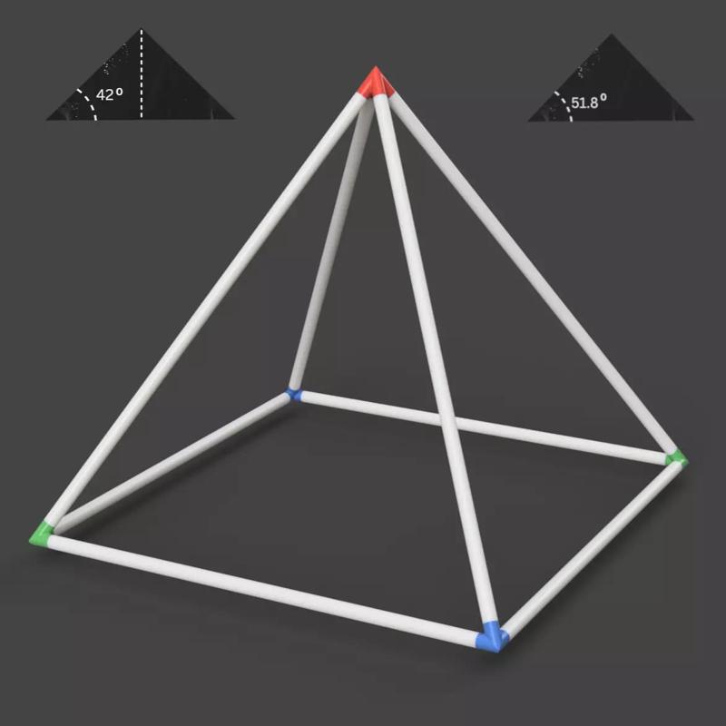 Giza Pyramid Corner Joints for PVC Pipes