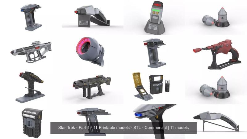 Star Trek - Part 1 - 11 Printable models - STL - Commercial 3D Model Collection