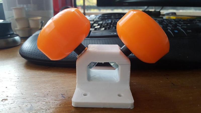 Camera dolly wheel mount for skateboard wheels