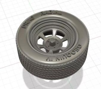 GQ Revolver Wheels Tires and Brakes for 3D Print