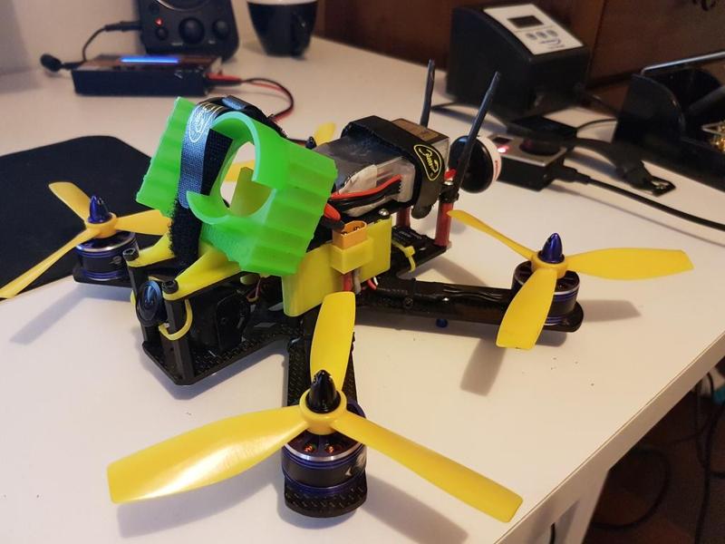 kim 210 quadcopter side walls and gopro mount
