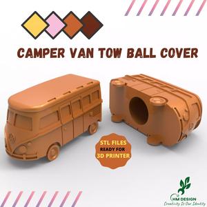 Camper Van Tow Ball Cover Cap Design 1