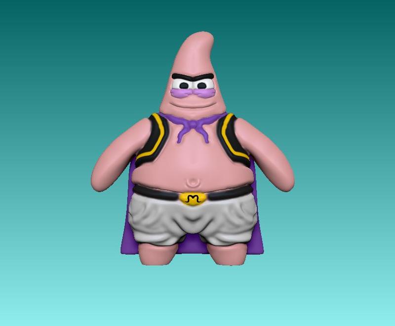 patrick star from spongebob as majin buu from dragon ball