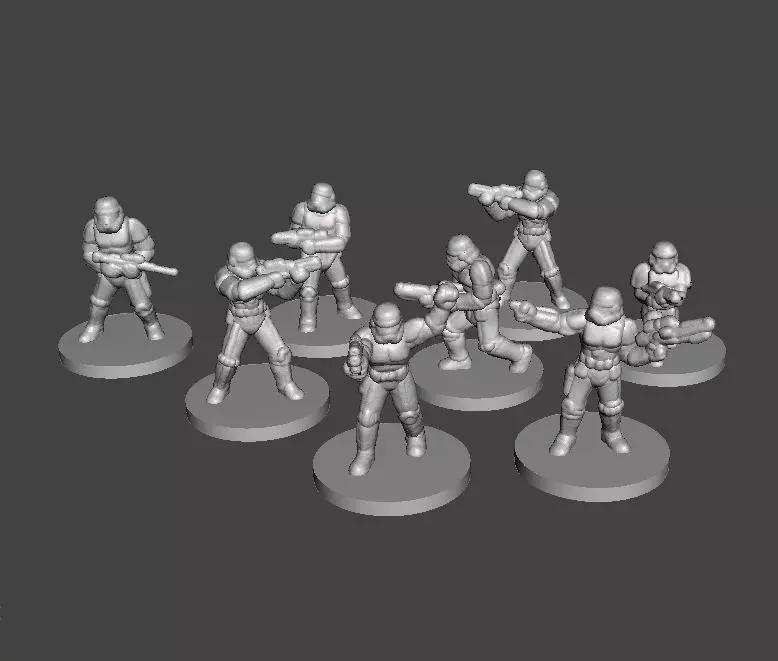 6MM SCALE SW STORMTROOPERS SET MINIATURE MODELS SCIFI GAMES EPIC