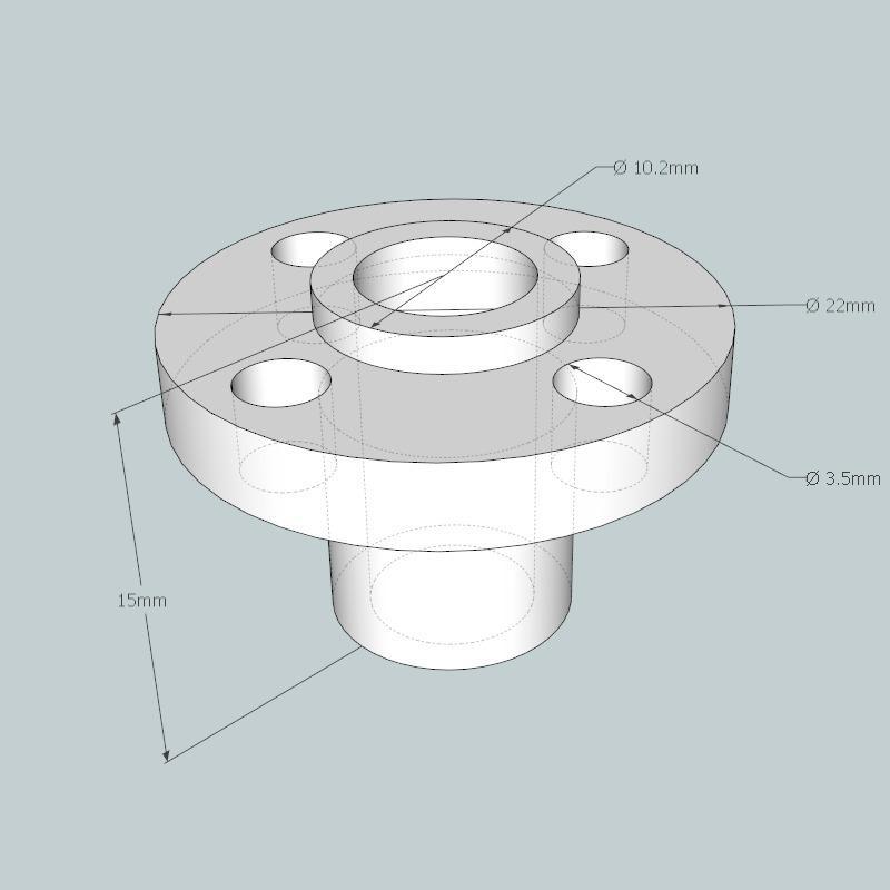 8mm Flanged Nut for Acme Lead Screw