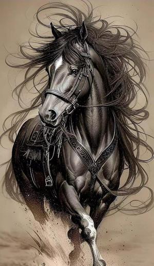 horse laser engraving depthmap