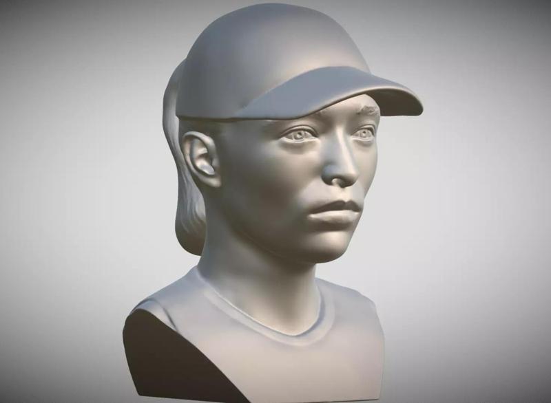 Iga Swiatek bust for 3D printing