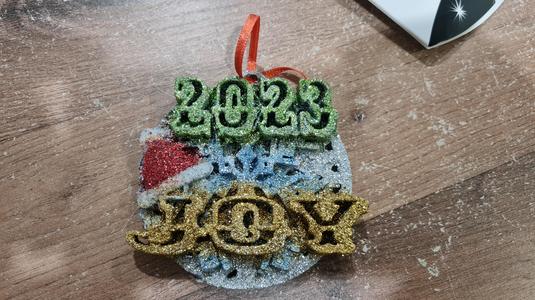 Joy christmas ornament