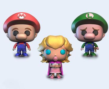 MARIO & LUIGI & PEACH BABIES (MARIO BROS) FUNKO POP VERSION