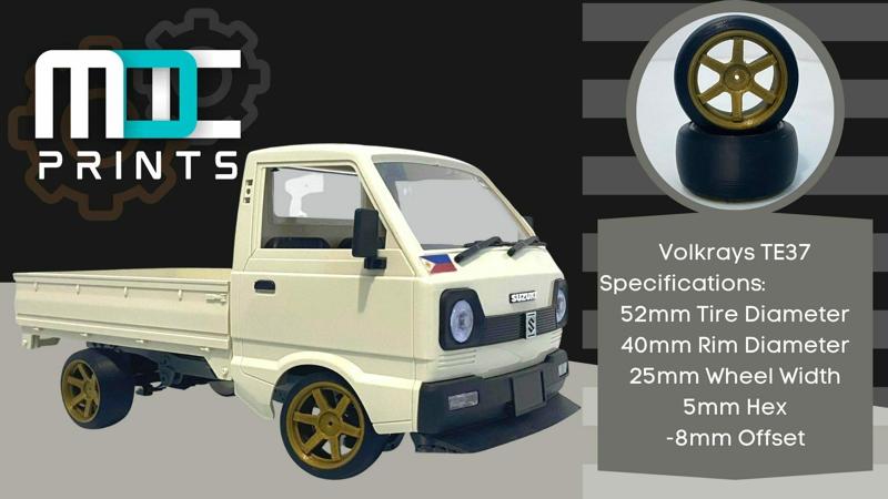 Volkrays TE37 and Drift Tires for WPL D Series