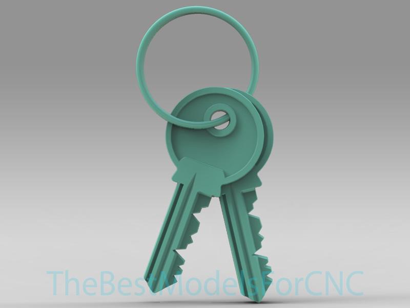 3D Model STL File for CNC Router Laser & 3D Printer Set of keys