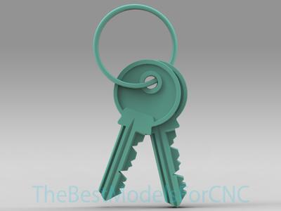 3D Model STL File for CNC Router Laser & 3D Printer Set of keys