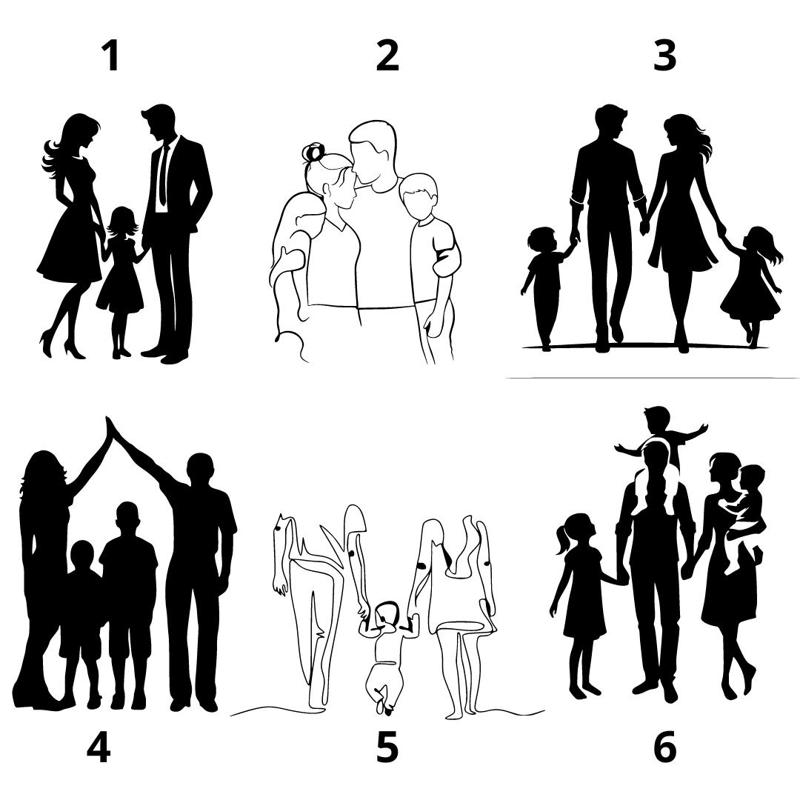Family Silhouette Wall Decoration #2
