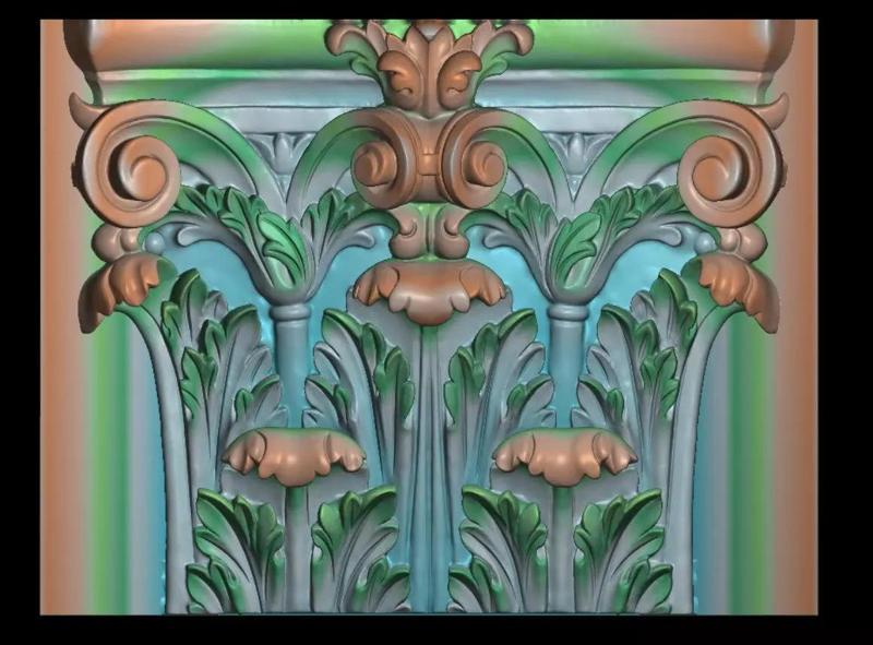 column 3D model art deco pillars
