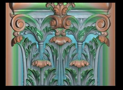 column 3D model art deco pillars