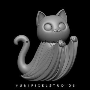 Halloween ghost cat 3D model STL