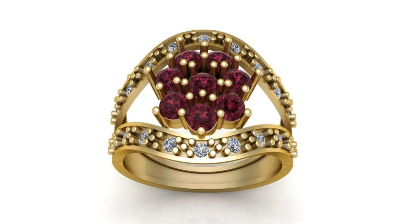 wedding Diamond ring for women 3d printable model