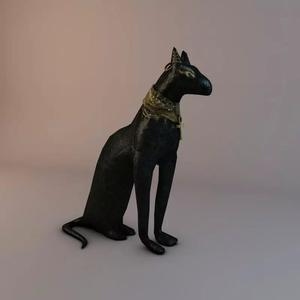 Low Poly Bastet Statue