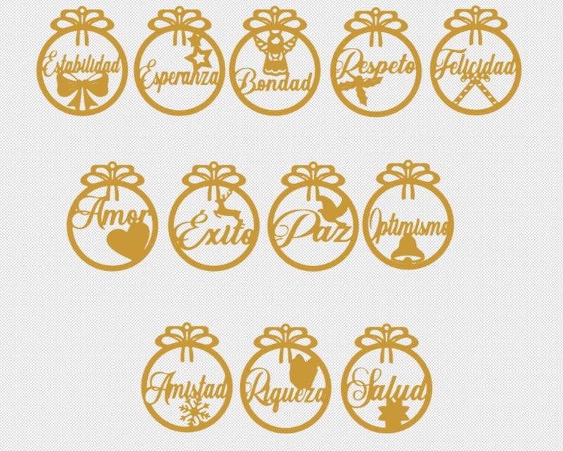 Christmas Spheres 12 wishes