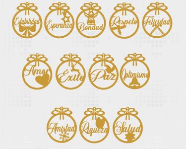 Christmas Spheres 12 wishes