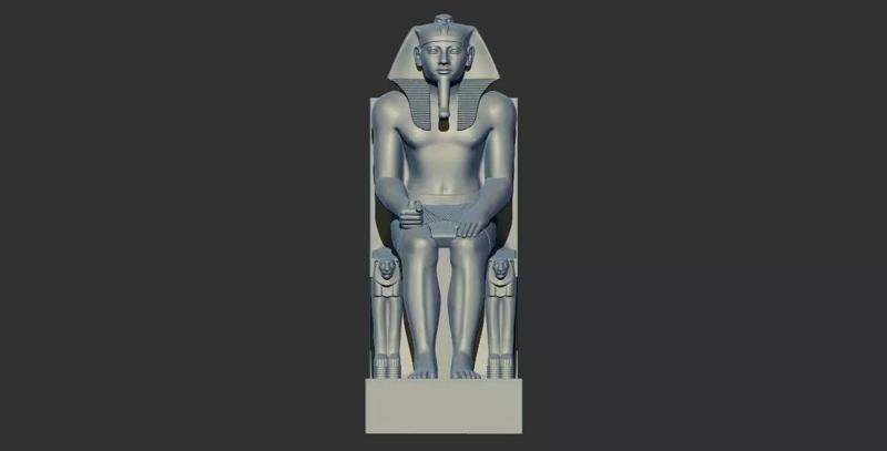 Egyptian Pharaoh King Khafre statue 3d printable model