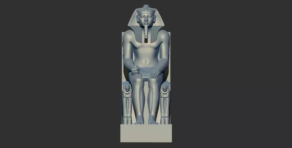 Egyptian Pharaoh King Khafre statue 3d printable model