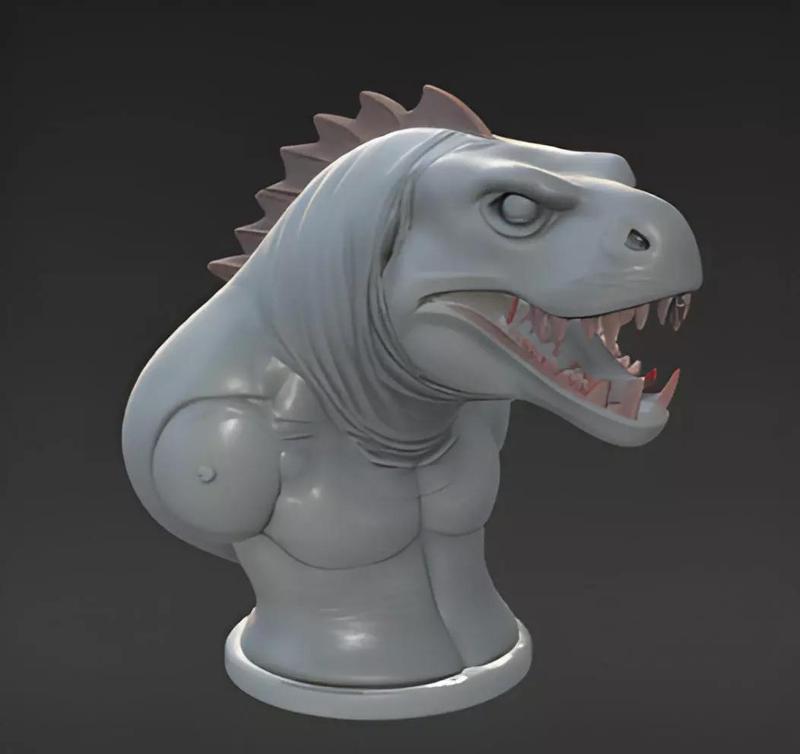 Dunkleosteus Bust 3D Model - STL Printable Prehistoric Fish