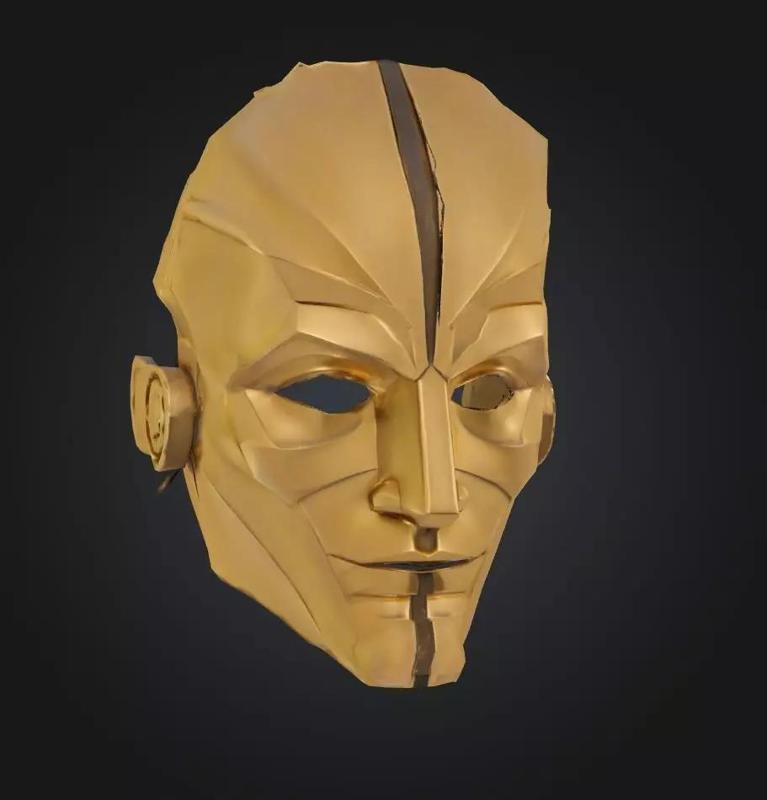 Cyber Man Prom Face Mask -  Techno Prom Patter Mask 3D print
