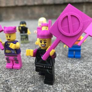 Minifig Women's March Signs