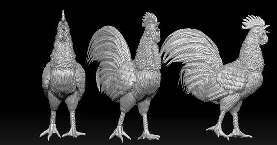 Rooster Statue 3D Print model