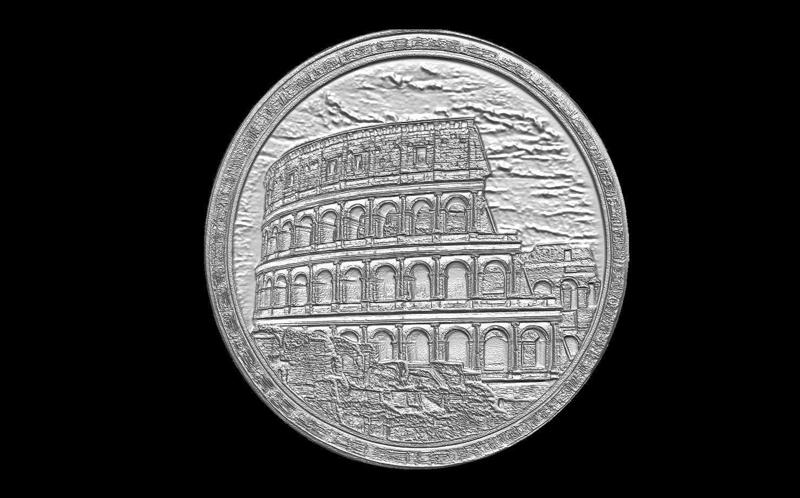 Sculptural Relief Emblem of the Roman Colosseum