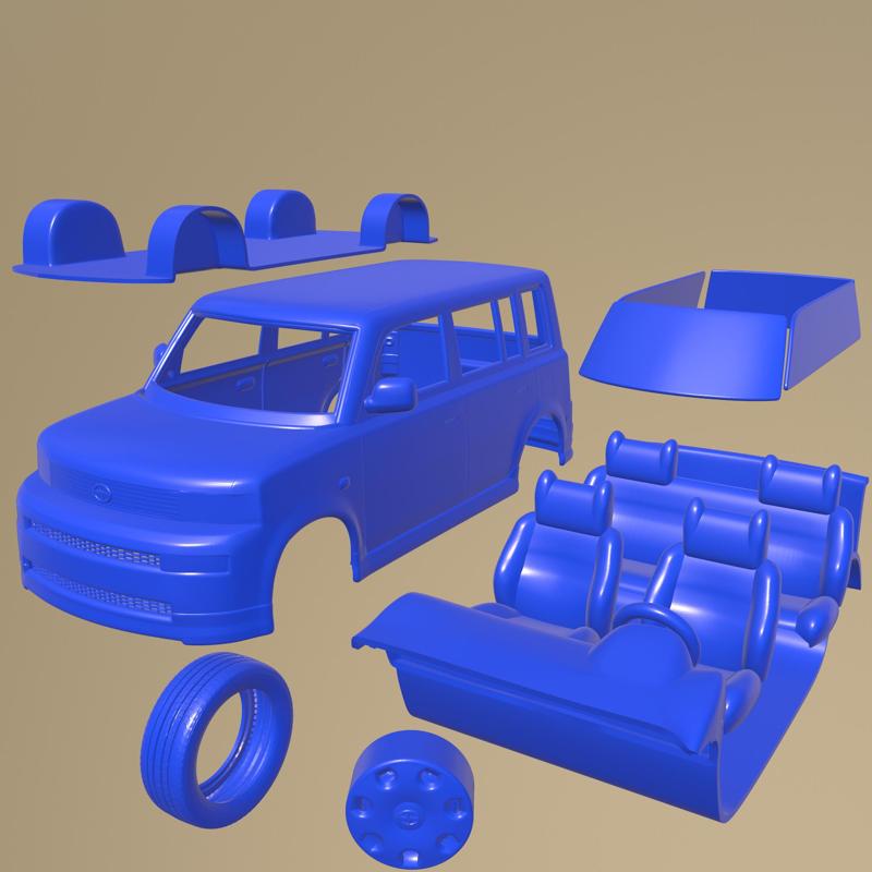 Scion xb 2003 PRINTABLE CAR IN SEPARATE PARTS