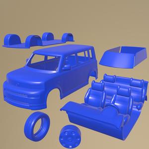 Scion xb 2003 PRINTABLE CAR IN SEPARATE PARTS