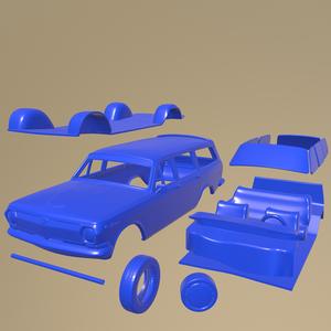 GAZ 24 Volga combi 1967 PRINTABLE CAR IN SEPARATE PARTS